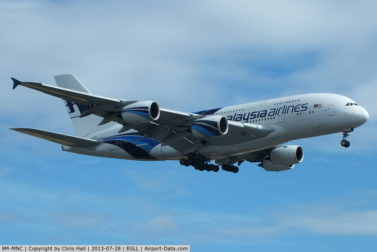 9M-MNC, 2011 Airbus A380-841 C/N 084, Malaysia Airlines