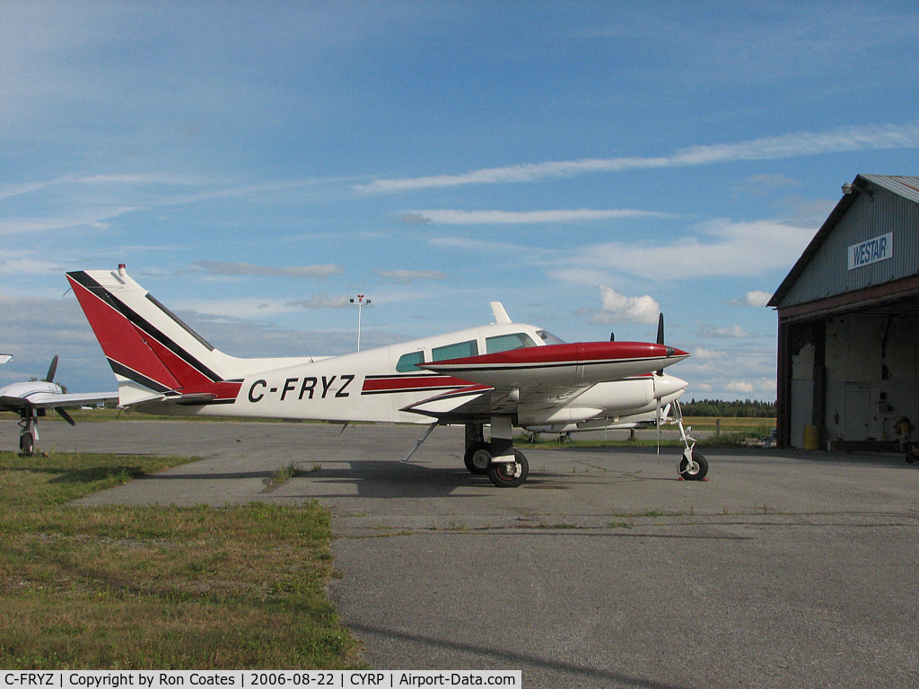 C-FRYZ, 1965 Cessna 310J C/N 310J0036, This 1965 Cessna 310 sits outside the WestAir hanger at the Carp Airport (CYRP) outside Ottawa