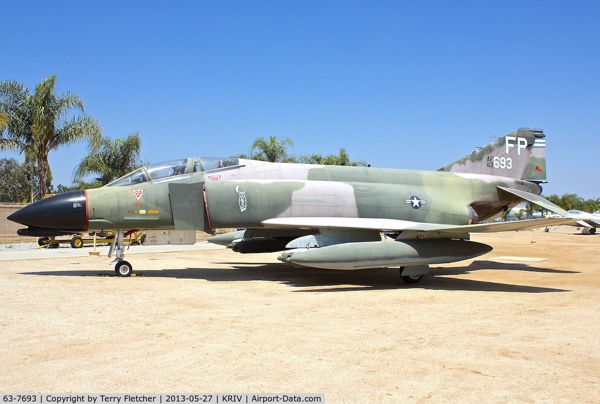 63-7693, 1963 McDonnell F-4C Phantom II C/N 828, At March Field Air Museum , Riverside , California