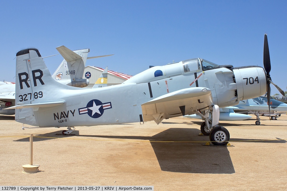 132789, Douglas EA-1E Skyraider C/N 9385, At March Field Air Museum , Riverside , California