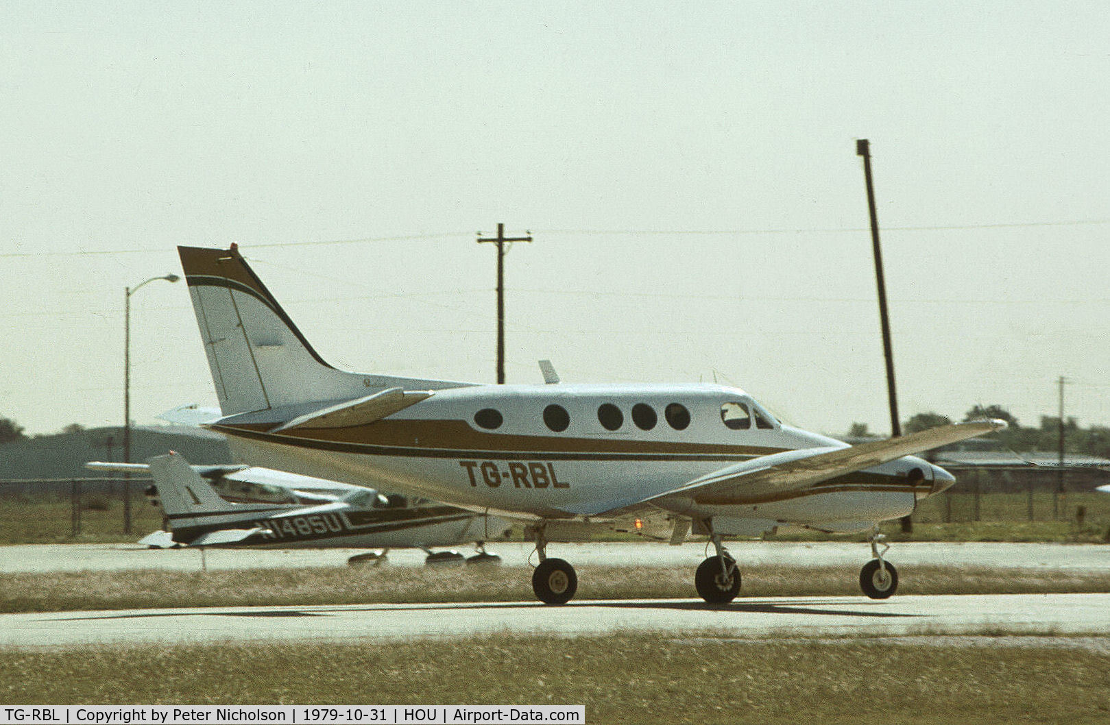 TG-RBL, 1976 Beech C90 King Air C/N LJ-698, Beech C90 King Air as seen at Houston in October 1979.