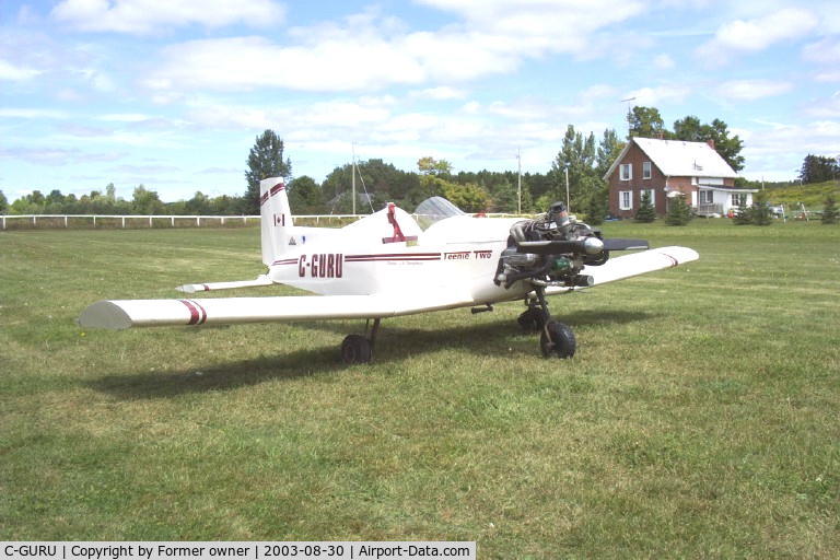 C-GURU, 1974 Parker Teenie Two C/N 5 10713, Aircraft was seriously damaged after forced landing from a failed Vertex magneto.
The airframe has been rendered for parts and is no longer airworthy