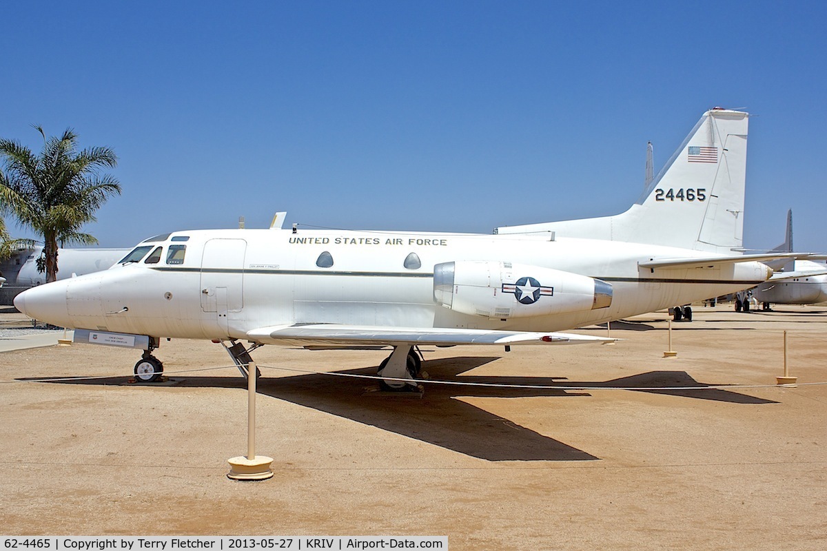 62-4465, 1962 North American CT-39A Sabreliner C/N 276-18, At March Field Air Museum , Riverside , California