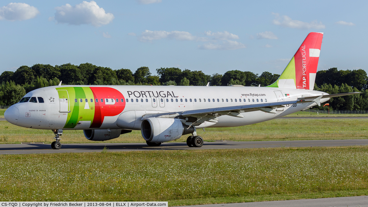 CS-TQD, 1999 Airbus A320-214 C/N 0870, taxying to the active