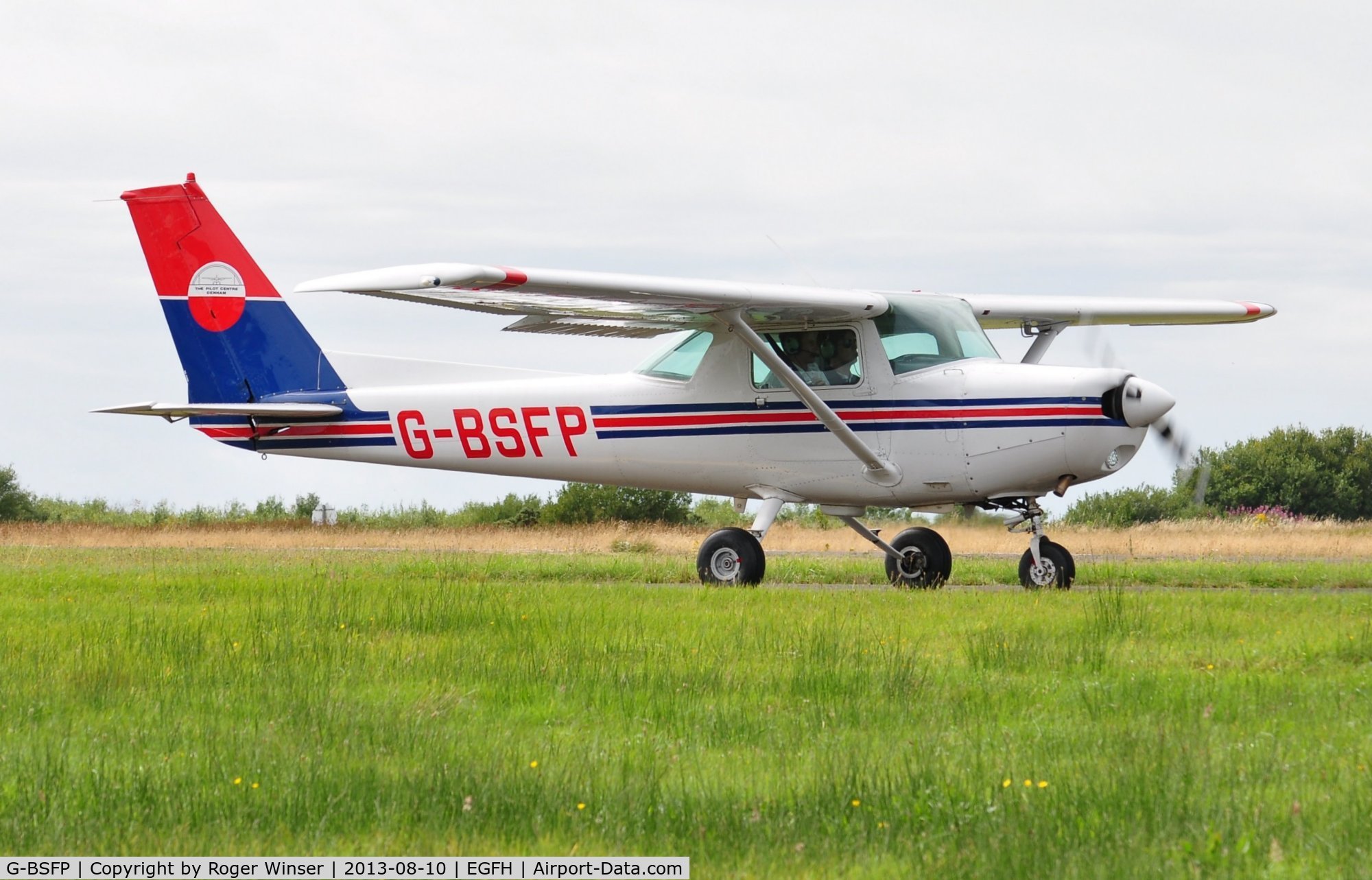 G-BSFP, 1982 Cessna 152 C/N 152-85548, Visiting 152 operated by the Pilot Centre at Denham Aerodrome.