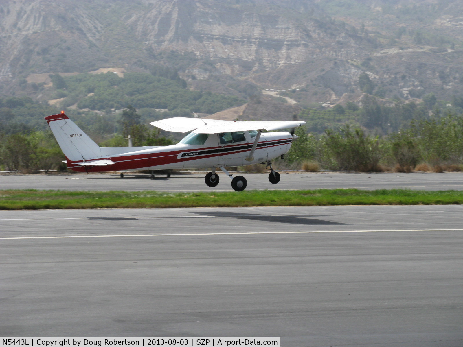 N5443L, 1980 Cessna 152 C/N 15284315, 1980 Cessna 152, Lycoming O-235 115 Hp, takeoff Rwy 22
