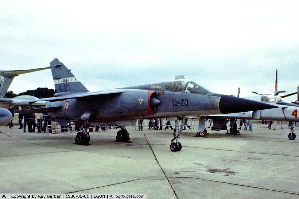 90, Dassault Mirage F-1C C/N 90, Dassault Mirage F1C [90] (French Air Force) RAF Mildenhall~G 01/06/1980. Coded 12-ZO.