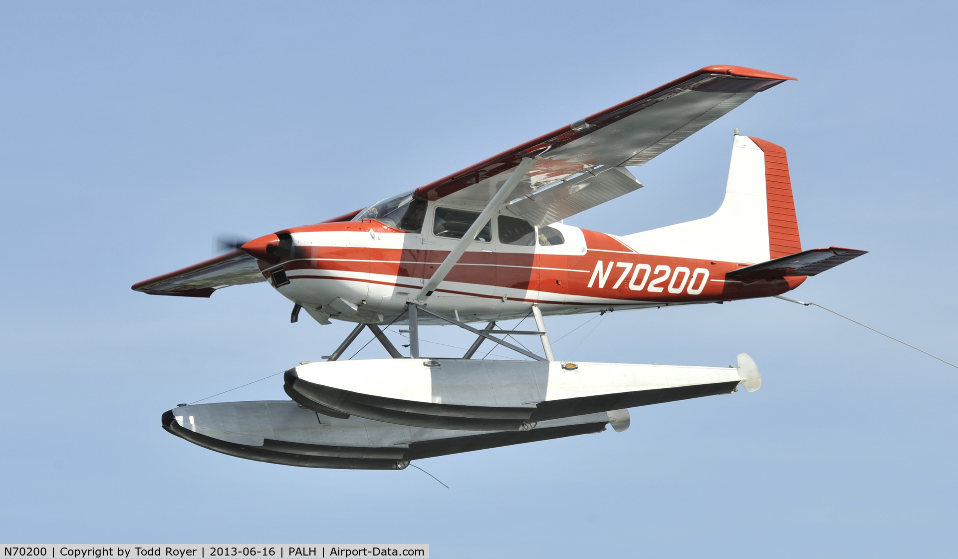 N70200, 1972 Cessna A185E Skywagon 185 C/N 18502053, Landing at Lake Hood