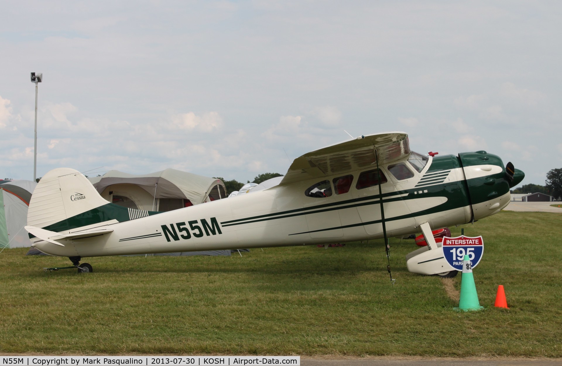 N55M, 1949 Cessna 195 C/N 7408, Cessna 195