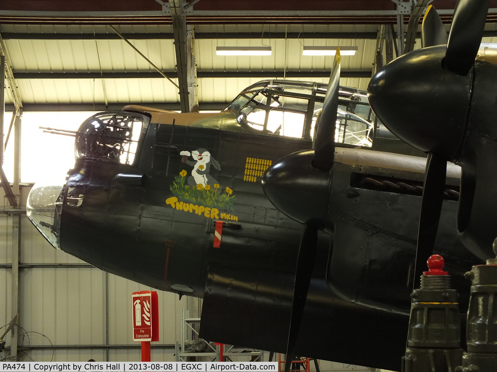 PA474, 1945 Avro 683 Lancaster B1 C/N VACH0052/D2973, noseart on PA474 
