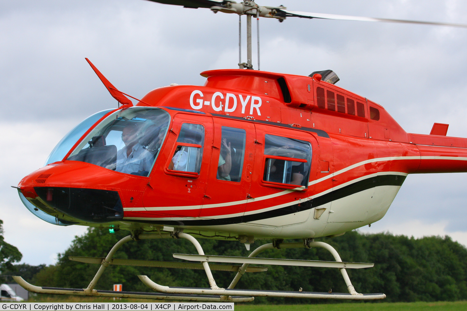 G-CDYR, 1988 Bell 206L-3 LongRanger III C/N 51237, at Leeds Coney Park heliport