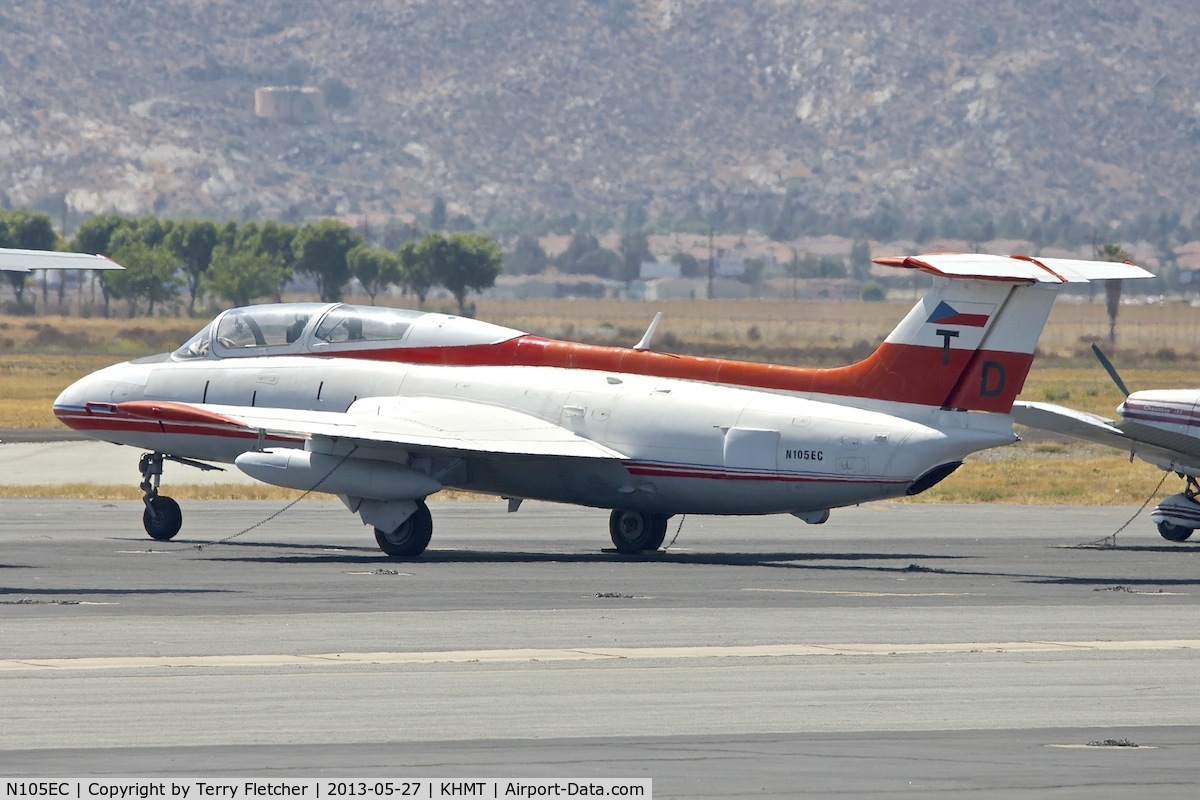 N105EC, 1970 Aero L-29 Delfin C/N 093948, At Hemet - Ryan Field , California