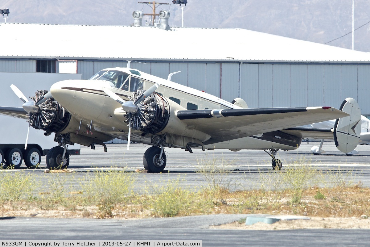 N933GM, 1960 Beech G18S C/N BA-533, At Hemet - Ryan Field , California