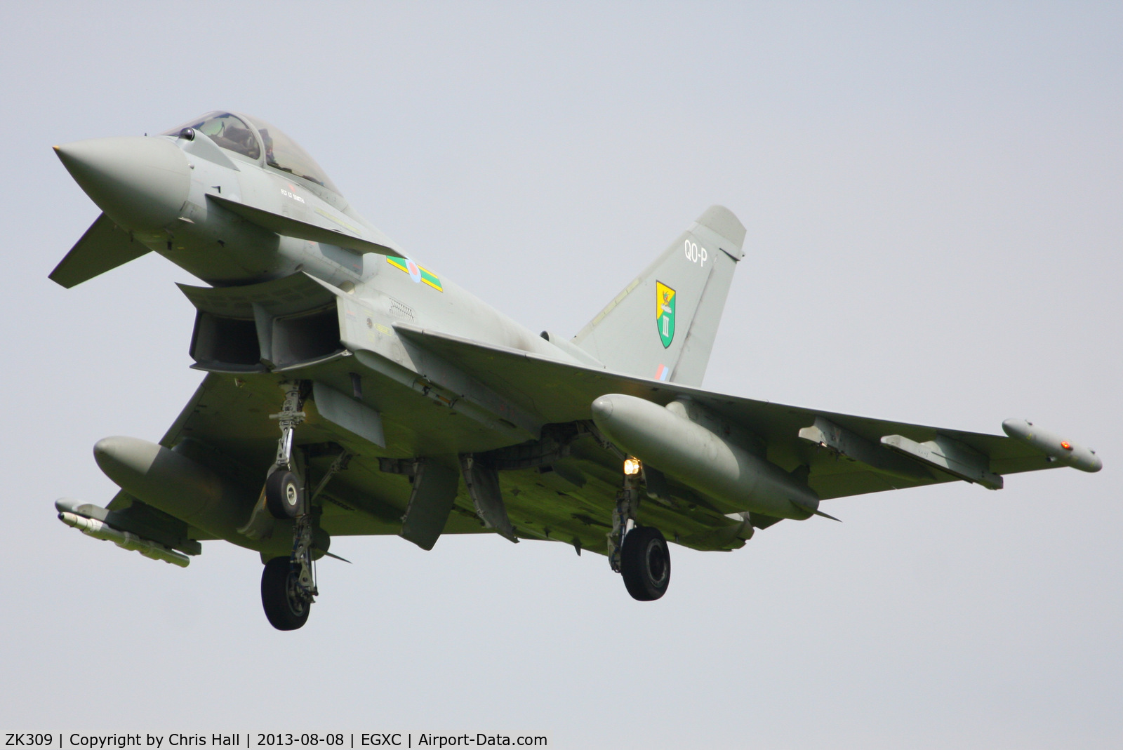 ZK309, 2010 Eurofighter EF-2000 Typhoon FGR4 C/N BS060/228, Royal Air Force 3(F) Squadron