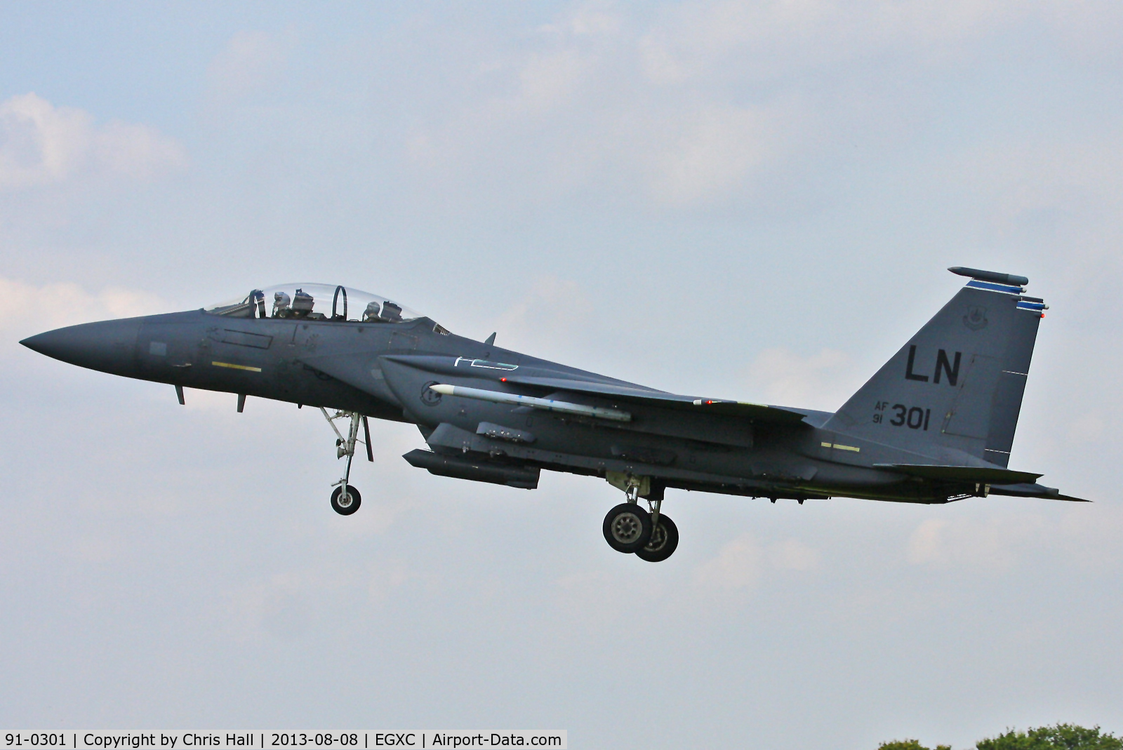 91-0301, 1991 McDonnell Douglas F-15E Strike Eagle C/N 1208/E166, 492nd Fighter Squadron “Madhatters”