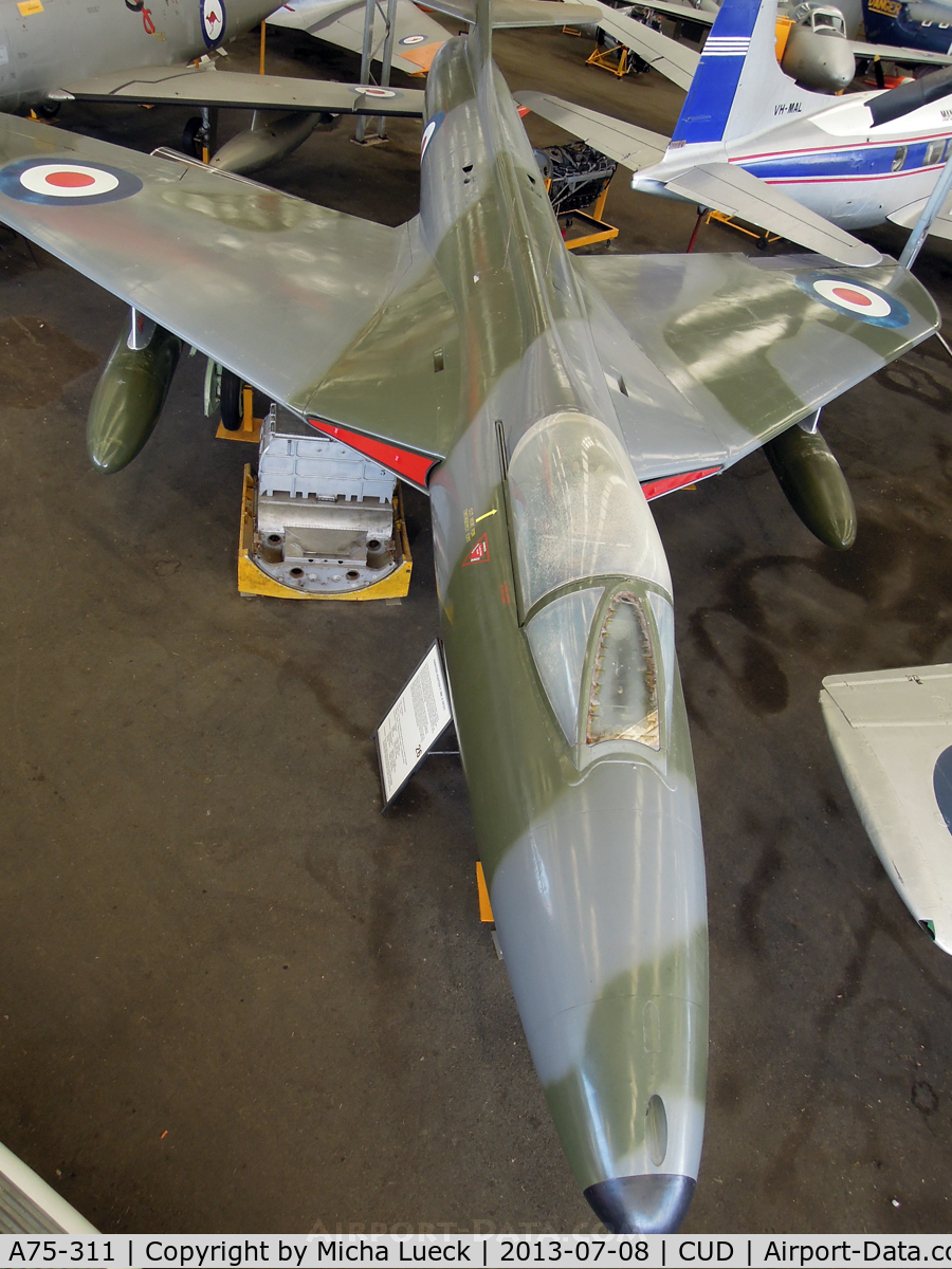 A75-311, Hawker Hunter F.4 C/N HABL-003072, At the Queensland Air Museum, Caloundra