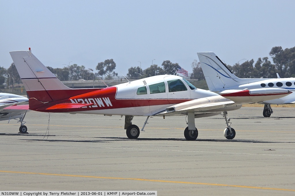 N310WW, 1963 Cessna 310H C/N 310H0048, At Montgomery Field, San Diego, California