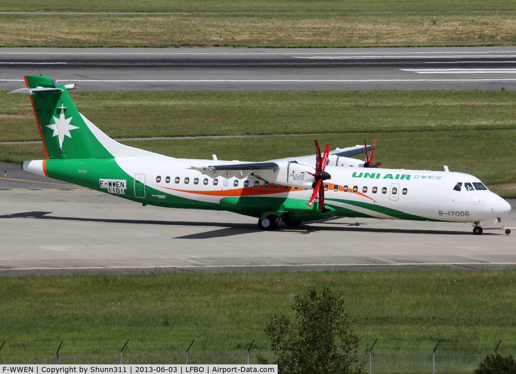 F-WWEN, 2013 ATR 72-600 C/N 1101, C/n 1101 - To be B-17006