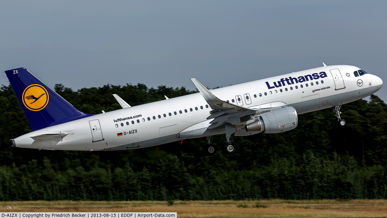 D-AIZX, 2013 Airbus A320-214 C/N 5741, departure from Frankfurt