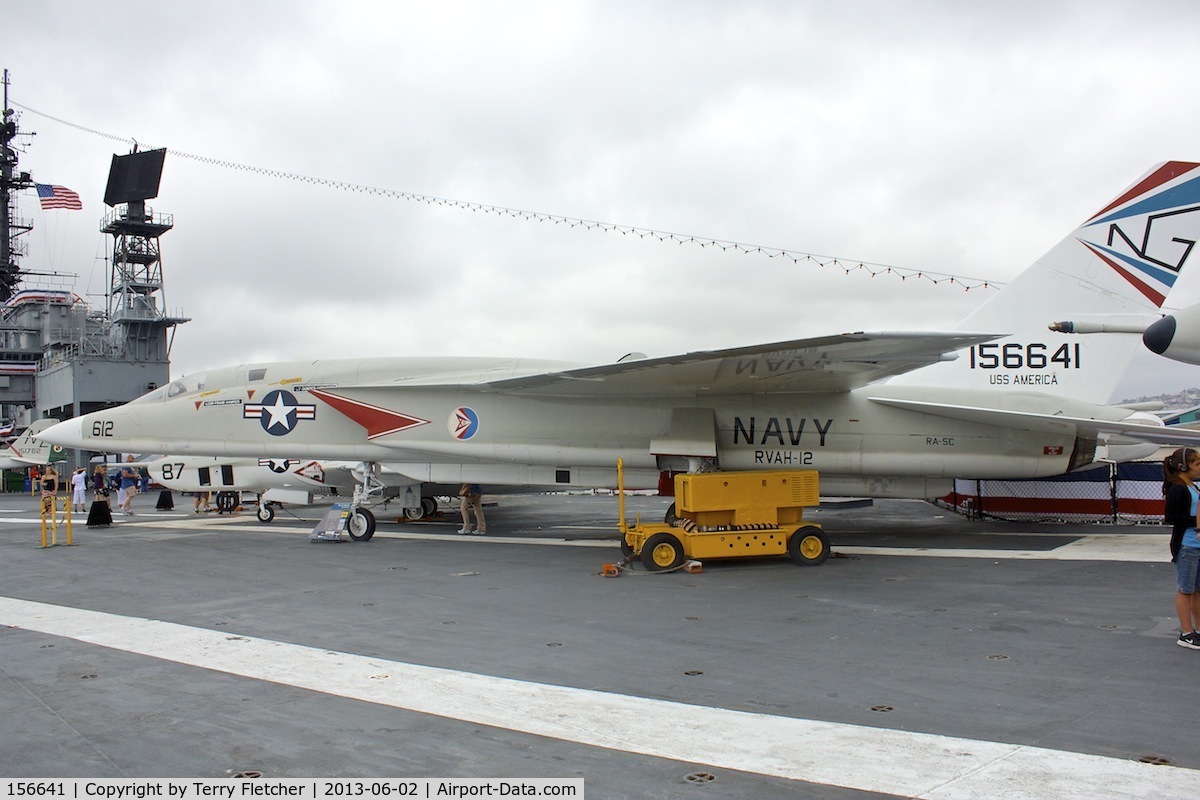 156641, North American RA-5C Vigilante C/N NR316-34, Displayed on the USS Midway on the Waterfront at San Diego , California
