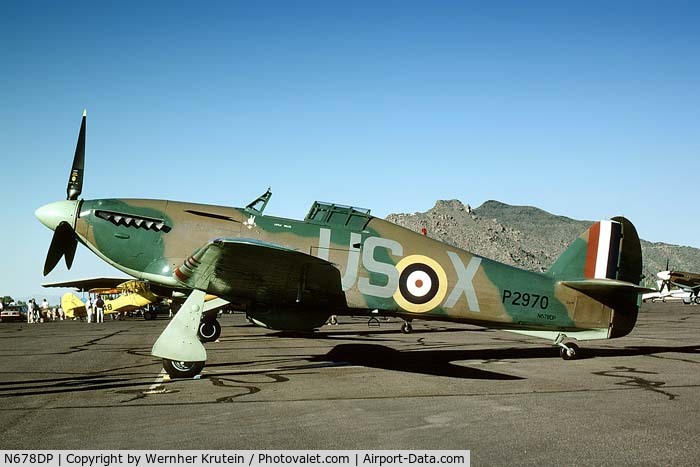 N678DP, 1942 Hawker (CCF) Hurricane Mk12 C/N 60372, Sept. 1995