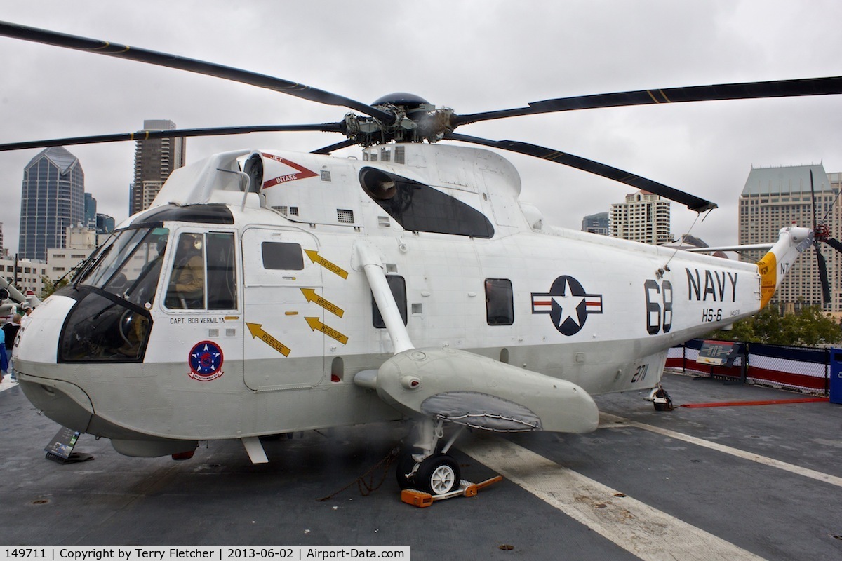 149711, Sikorsky SH-3H Sea King C/N 61128, Displayed on the USS Midway on the Waterfront in San Diego , California.