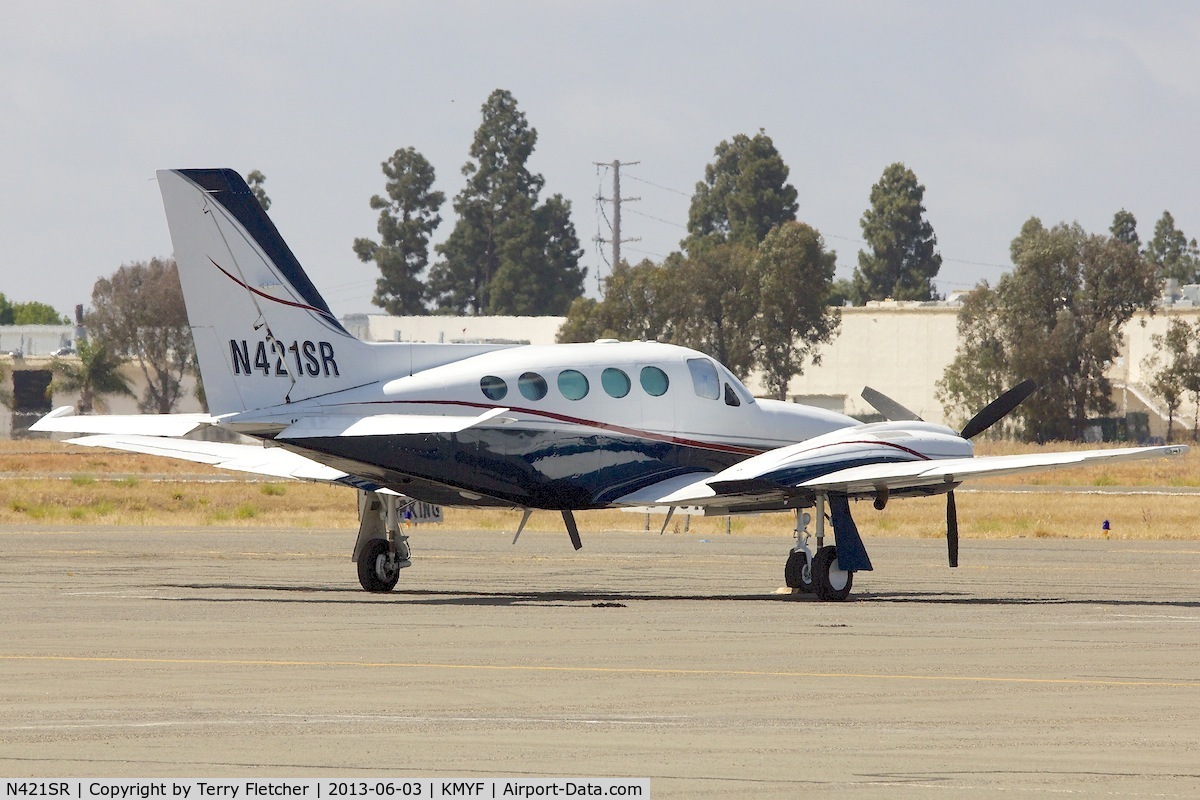 N421SR, 1981 Cessna 421C Golden Eagle C/N 421C1215, Cessna 421C at Montgomery Field , San Diego