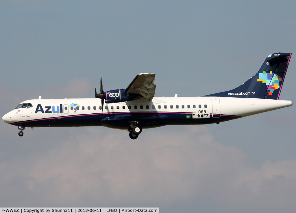 F-WWEZ, 2013 ATR 72-600 C/N 1088, C/n 1088 - To be PR-AQI