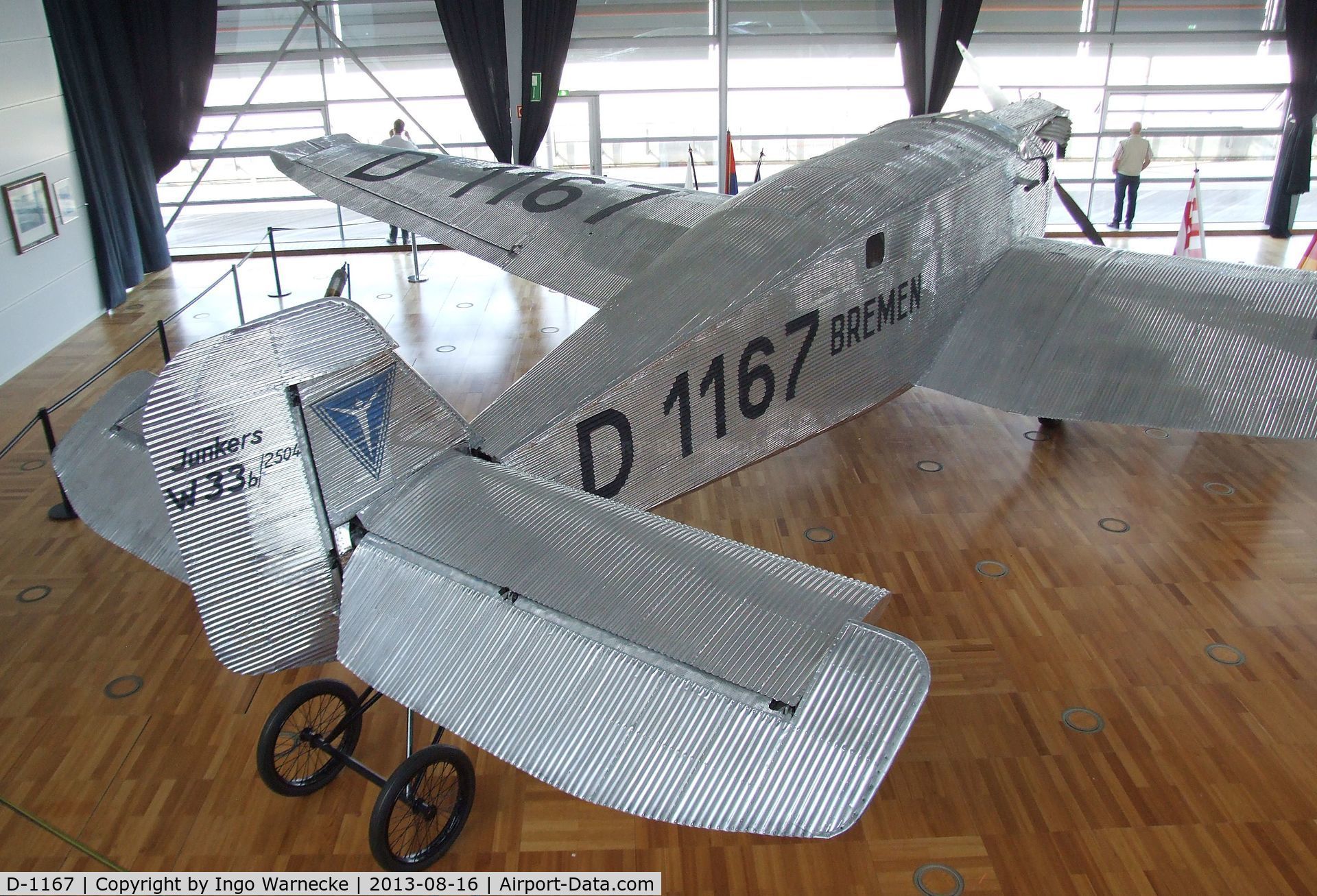 D-1167, Junkers W 33b C/N 2504, Junkers W 33b 'BREMEN', the first plane to cross the North Atlanic ocean from east to west in 1928 (on long term loan from the Henry Ford Museum, Dearborn MI, restored and exibited at Bremen airport, Bremen GERMANY)