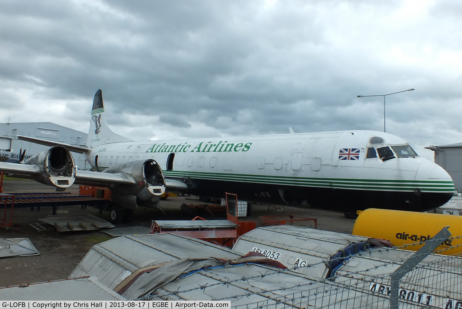 G-LOFB, 1961 Lockheed L-188C(F) Electra C/N 1131, being parted out for Buffalo Airways