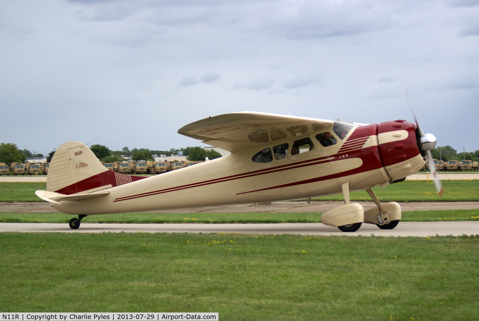 N11R, 1952 Cessna 195 C/N 7765, Seen here at AirVenture Oshkosh 2013.