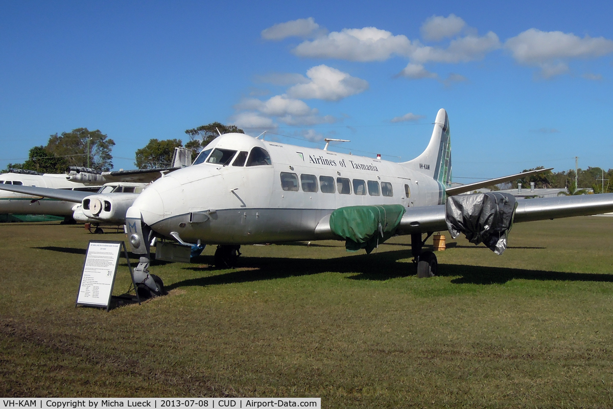 VH-KAM, 1957 De Havilland DH-114 Heron 2D C/N 14123, At the Queensland Air Museum, Caloundra