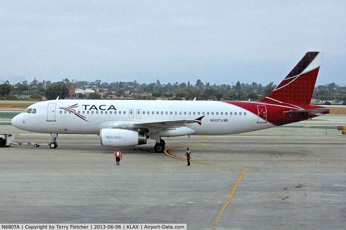 N680TA, 2008 Airbus A320-233 C/N 3538, At Los Angeles Airport , California