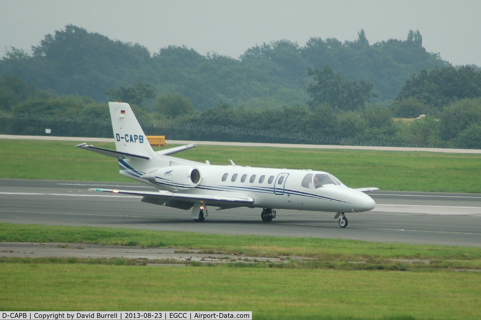 D-CAPB, 2009 Cessna 560 Citation Encore+ C/N 560-0816, D-CAPB Cessna 560 Citation Encore taxiing at Manchester Airport.