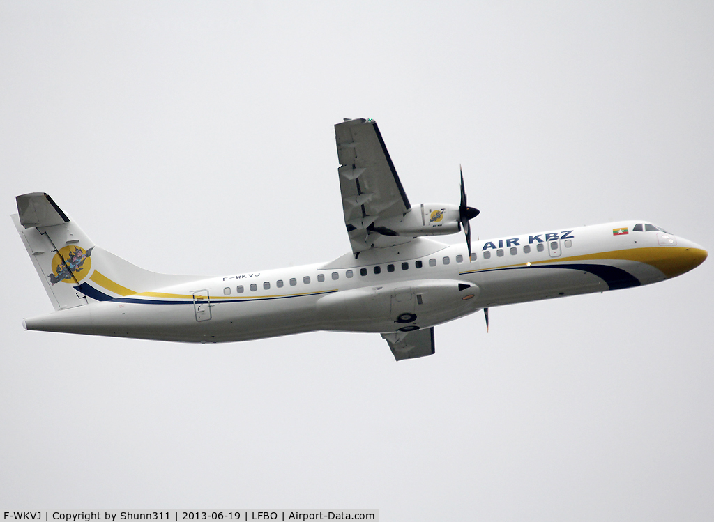 F-WKVJ, 2013 ATR 72-600 (72-212A) C/N 1085, C/n 1085 - To be XY-AJJ... F-WKVJ reg. used as ferry flight during dellivery ;)
