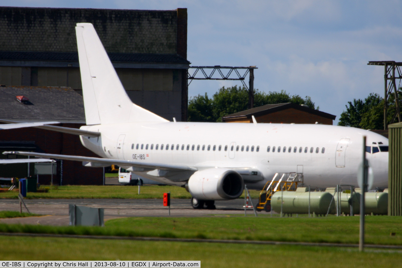 OE-IBS, 1987 Boeing 737-3S3 C/N 23788, in storage at St Athan