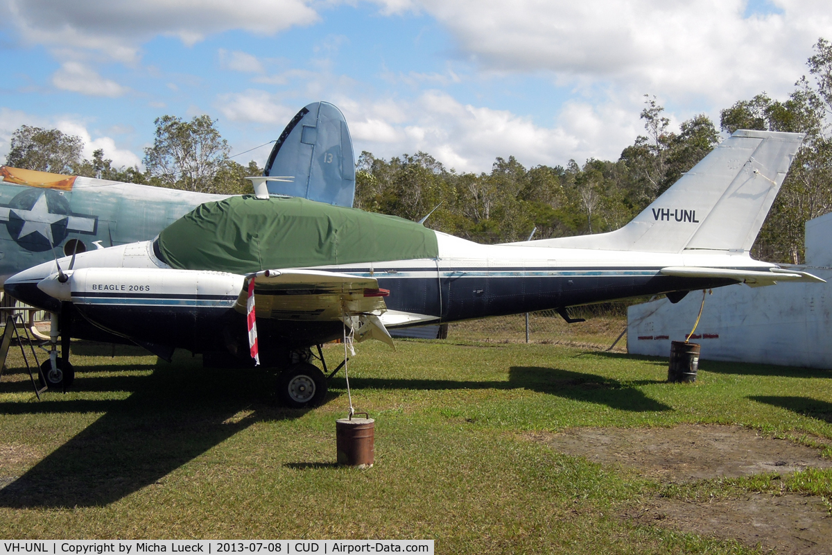 VH-UNL, 1966 Beagle B-206 Series 2 C/N B047, At the Queensland Air Museum, Caloundra