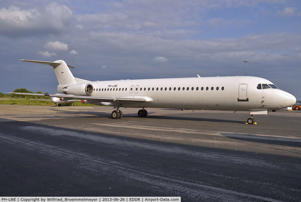 PH-LNE, 1991 Fokker 100 (F-28-0100) C/N 11322, Parked at Saarbruecken.