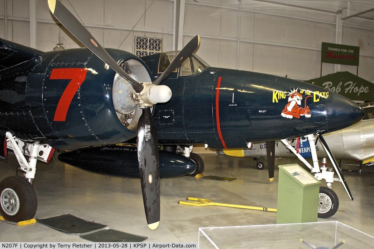 N207F, 1945 Grumman F7F-3 Tigercat C/N C.154, Displayed at the Palm Springs Air Museum , California