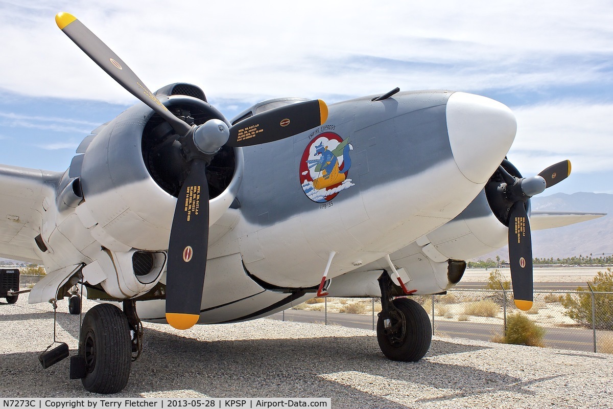 N7273C, 1940 Lockheed PV-2 Harpoon C/N 15-1177, Displayed at the Palm Springs Air Museum , California
