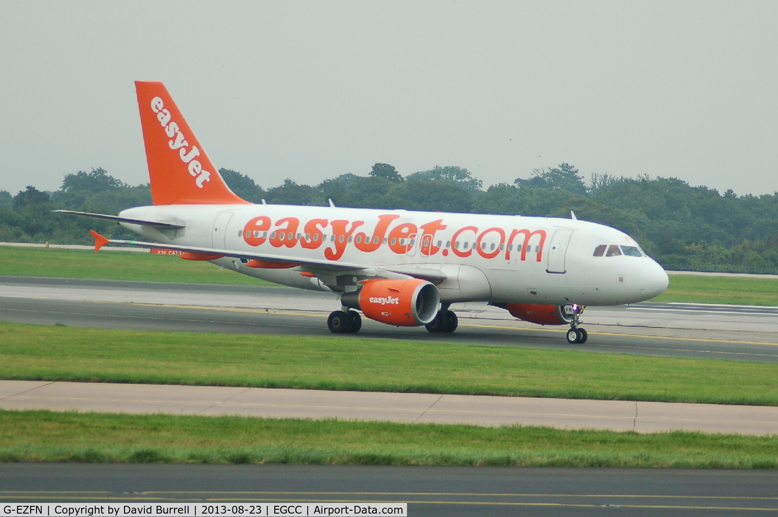 G-EZFN, 2009 Airbus A319-111 C/N 4076, Easyjet Airbus A319-111 taxiing at Manchester Airport.