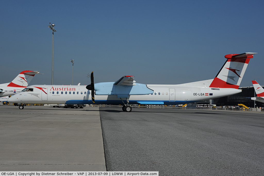 OE-LGA, 1999 De Havilland Canada DHC-8-402Q Dash 8 C/N 4014, Austrian Airlines Dash 8-400