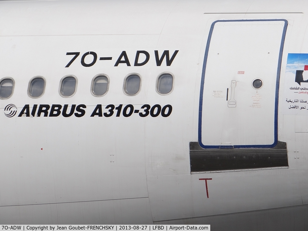 7O-ADW, 1997 Airbus A310-325/ET C/N 704, YEMENIA