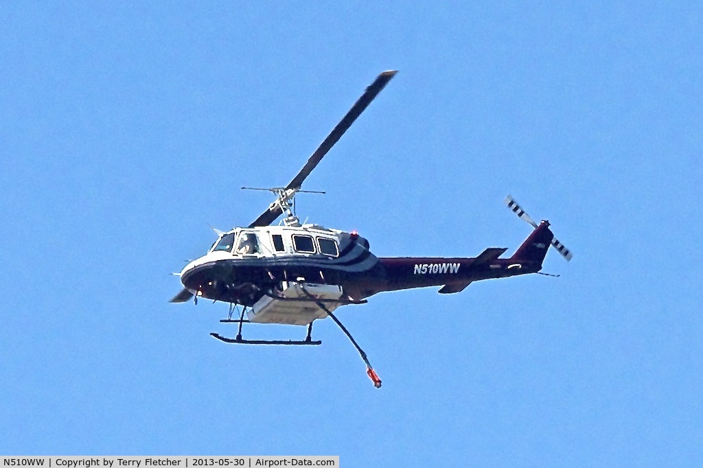 N510WW, 2008 Bell 210 C/N 21003, Fire-fighting , north of Ramona , California