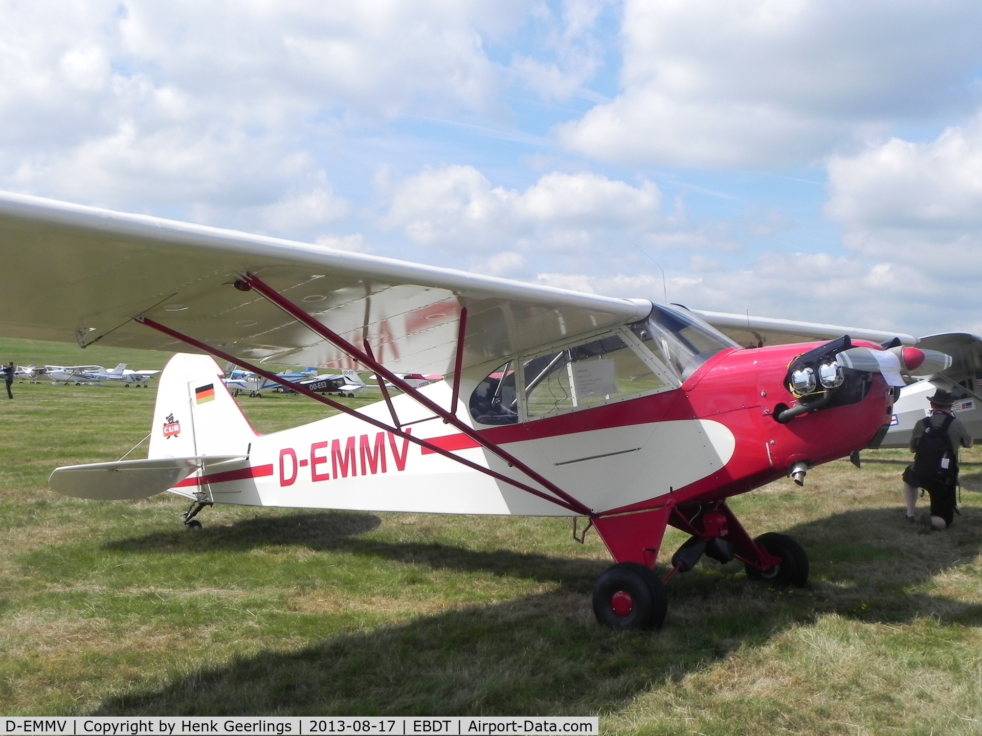 D-EMMV, Piper J-3C-65 Cub Cub C/N 12837, Schaffen - Diest ,Belgium: Oldtimer Fly In , Aug 2013