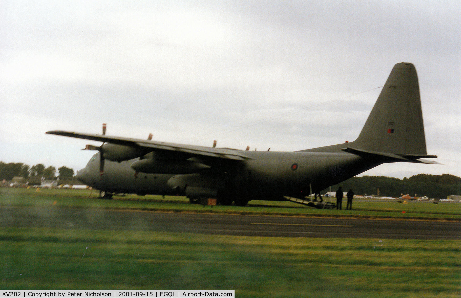 XV202, 1966 Lockheed C-130K Hercules C.3 C/N 382-4226, Hercules C.3, callsign Ascot 5400, of the Lyneham Transport Wing on display at the 2001 RAF Leuchars Airshow.