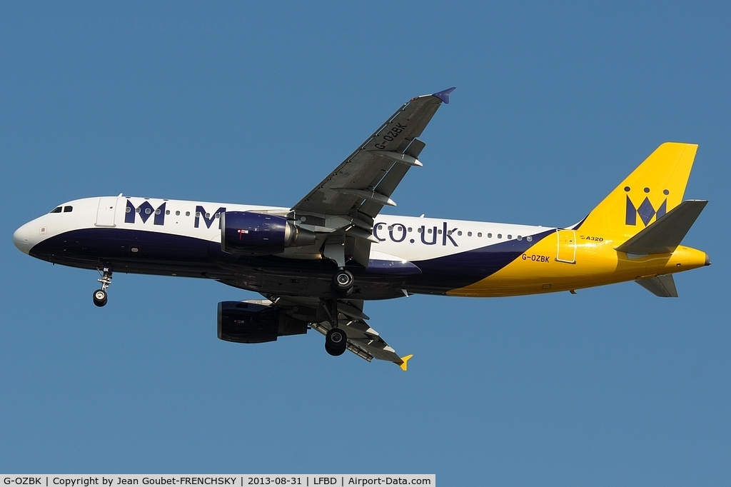 G-OZBK, 2000 Airbus A320-214 C/N 1370, ZB5476 from Manchester