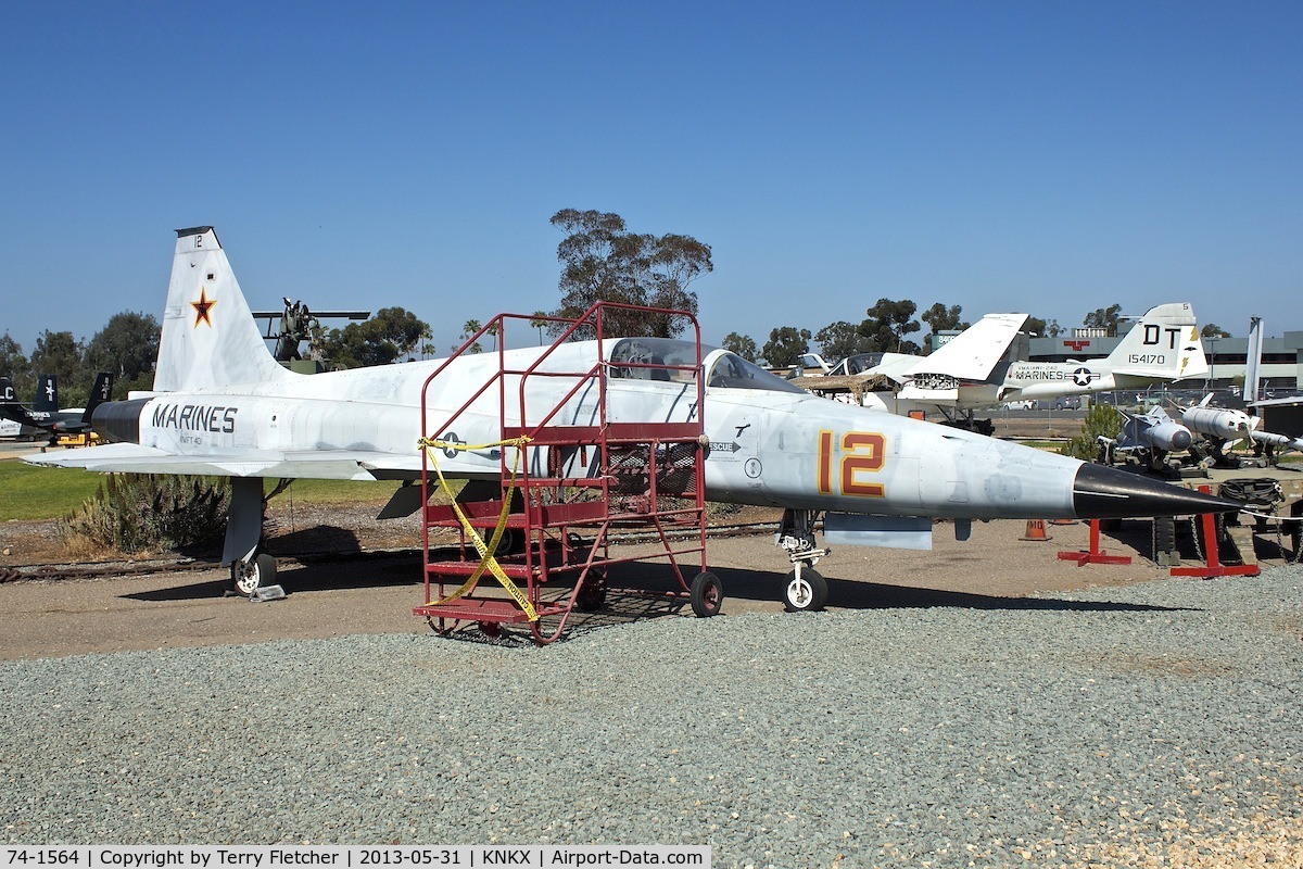 74-1564, 1974 Northrop F-5E Tiger II C/N R.1252, Displayed at the Flying Leatherneck Aviation Museum in San Diego, California