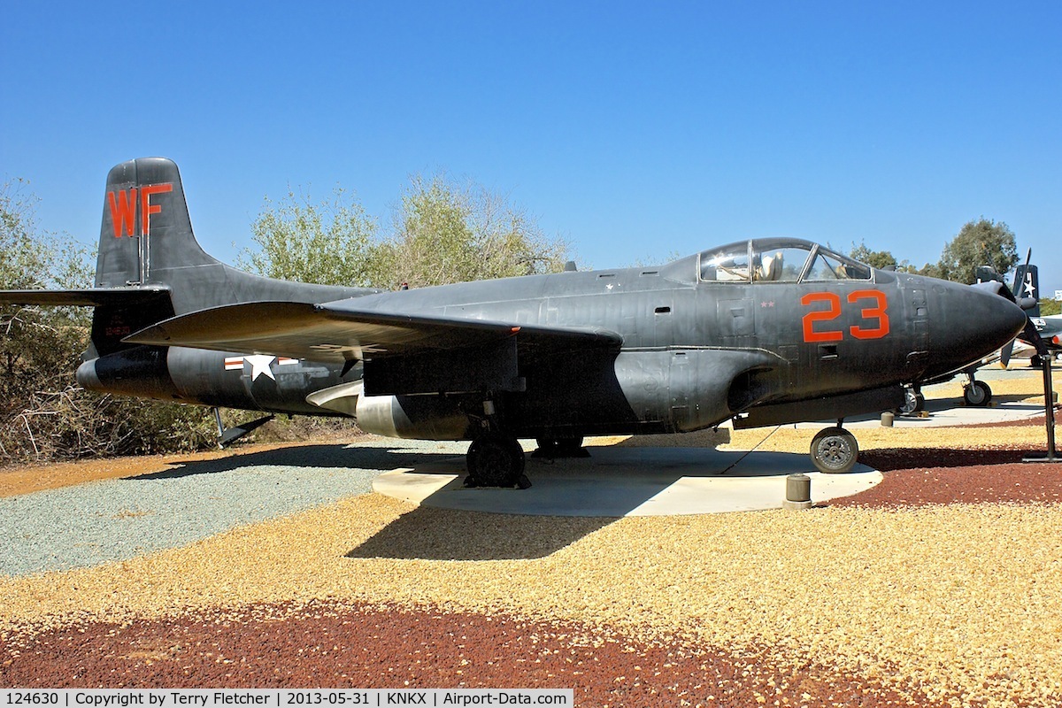 124630, Douglas F3D-2 Skyknight C/N 7500, Displayed at the Flying Leatherneck Aviation Museum in San Diego, California