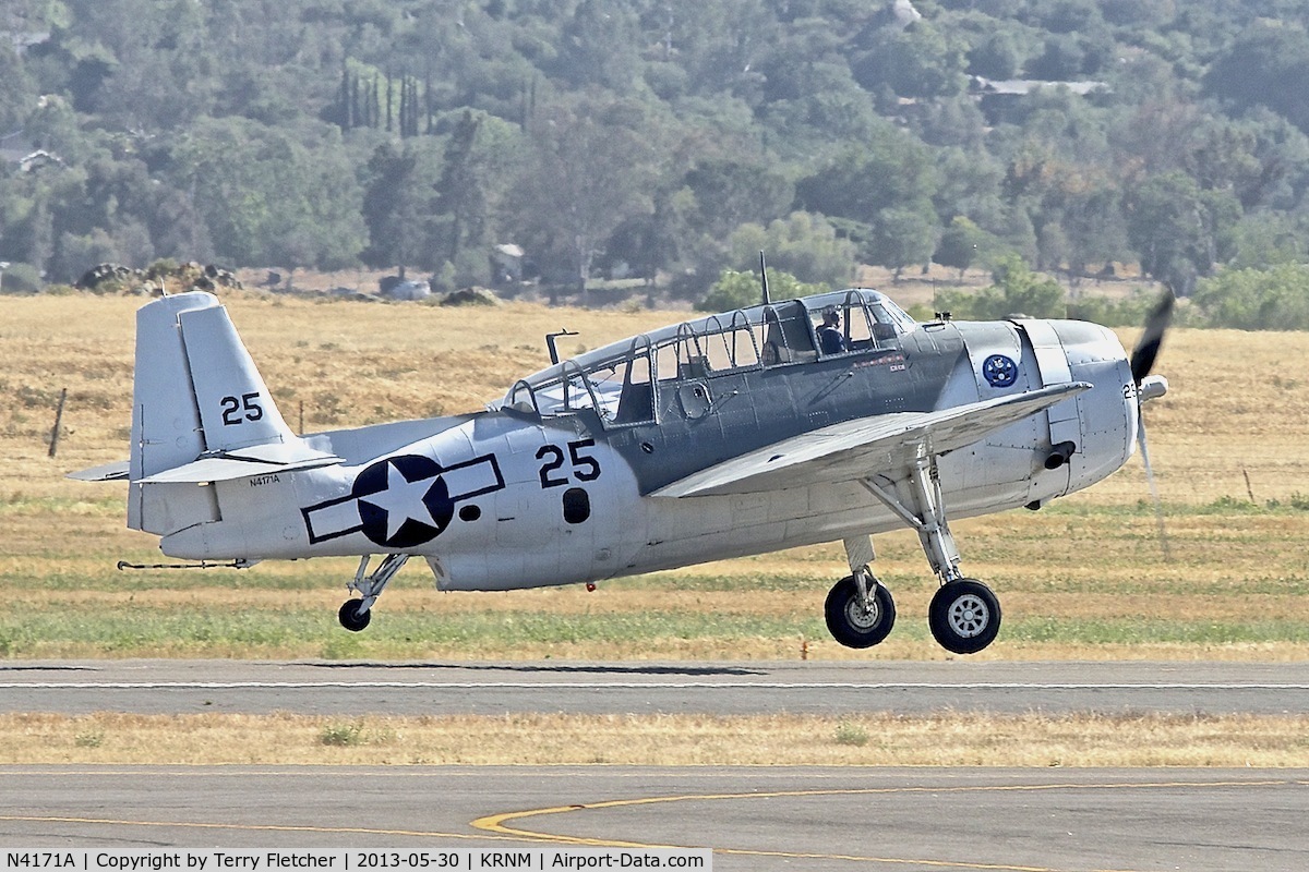 N4171A, 1945 Grumman TBM-3E Avenger C/N 4426 (Bu91521), At Ramona Airport , California